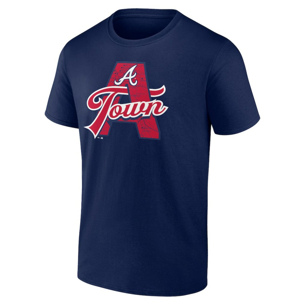 Atlanta Braves Hometown A Town Map T-Shirt Navy
