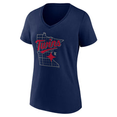 Minnesota Twins Women's Hometown Pride V-Neck T-Shirt Navy