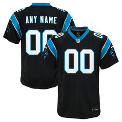 Carolina Panthers Youth Custom Game Jersey - Black sale
