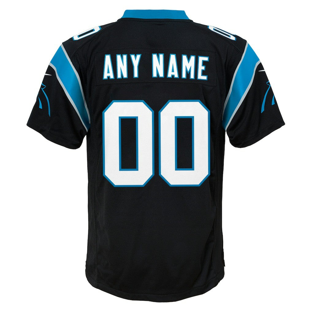 Carolina Panthers Youth Custom Game Jersey - Black sale