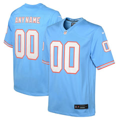 Tennessee Titans Youth Oilers Throwback Custom Game Jersey - Light Blue outlet