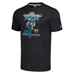 Trevor Lawrence Jacksonville Jaguars Homage Unisex NFL Blitz Player Tri-Blend T-Shirt - Charcoal outlet