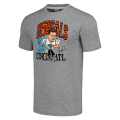 Joe Burrow Cincinnati Bengals Homage Unisex Caricature Player Tri-Blend T-Shirt - Gray outlet