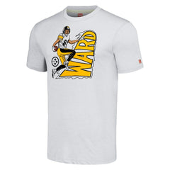 Hines Ward Pittsburgh Steelers Homage Unisex Caricature Retired Player Tri-Blend T-Shirt - Ash cheap