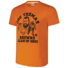 Joe Thomas Cleveland Browns Homage Unisex Caricature Retired Player Tri-Blend T-Shirt - Orange for sale