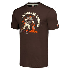 Joe Thomas Cleveland Browns Homage Unisex Caricature Retired Player Tri-Blend T-Shirt - Brown discount