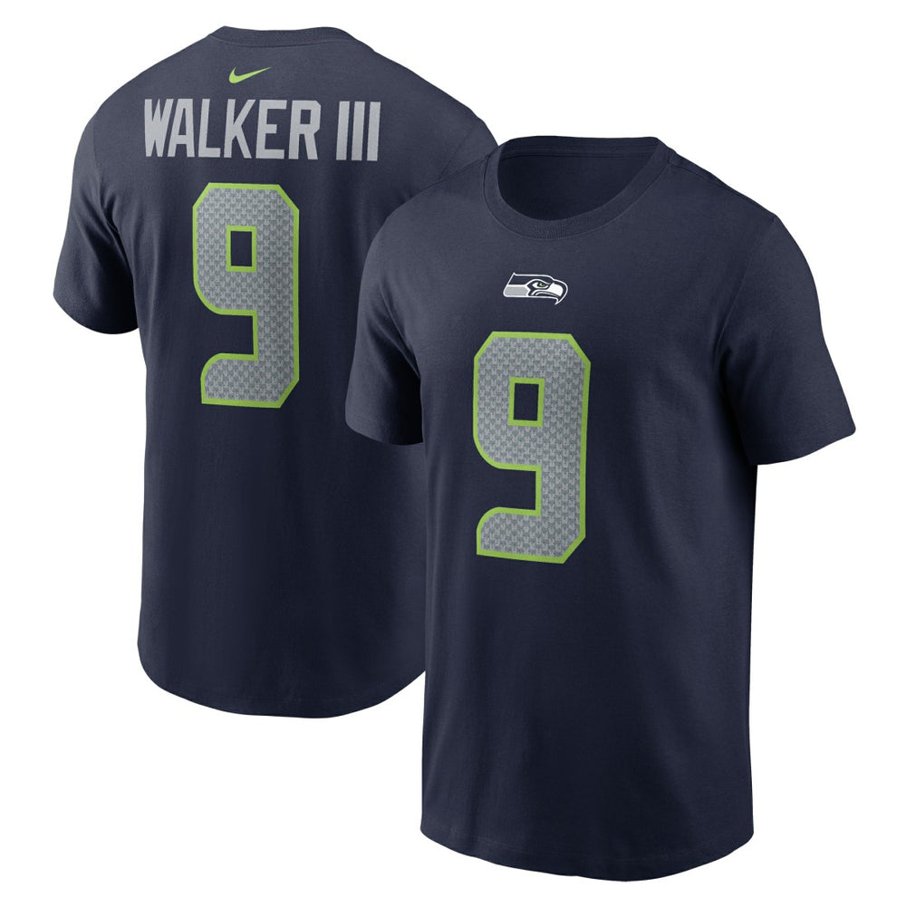 Kenneth Walker III Seattle Seahawks Player Name & Number T-Shirt - College Navy for sale