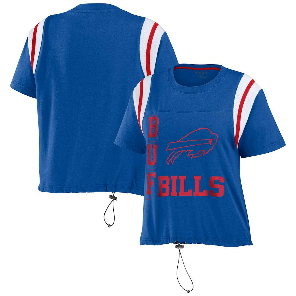 Buffalo Bills WEAR by Erin Andrews Women's Cinched Colorblock T-Shirt - Royal sale