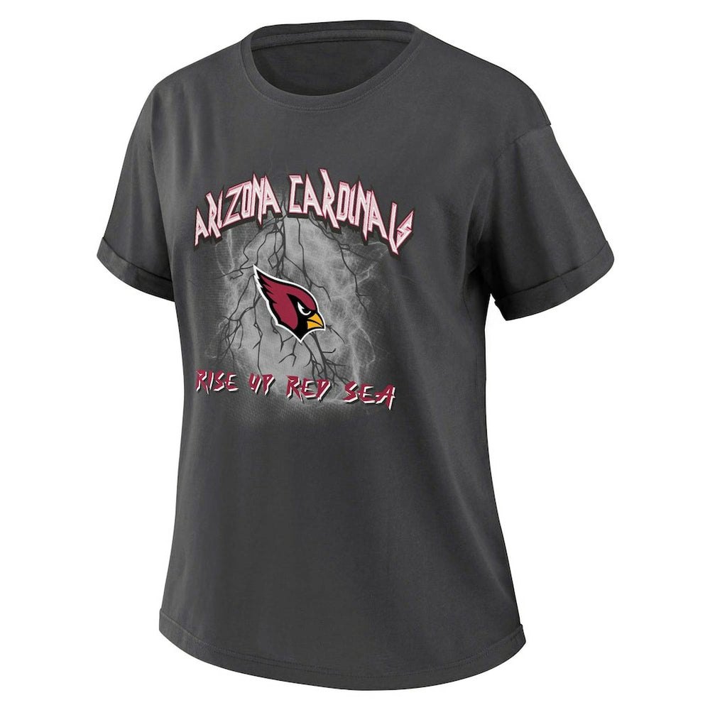 Arizona Cardinals WEAR by Erin Andrews Women's Boyfriend T-Shirt - Charcoal cheap