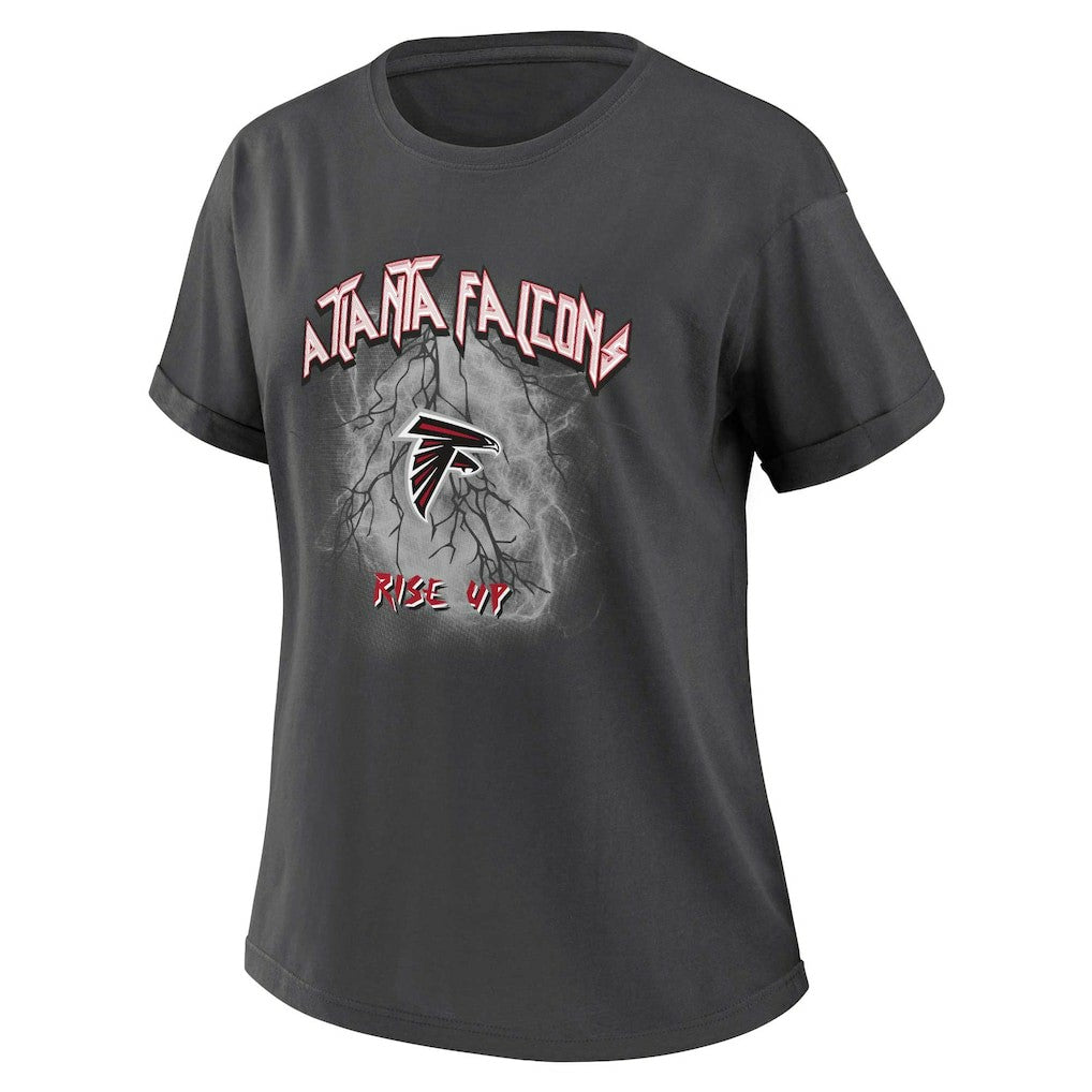Atlanta Falcons WEAR by Erin Andrews Women's Boyfriend T-Shirt - Charcoal cheap