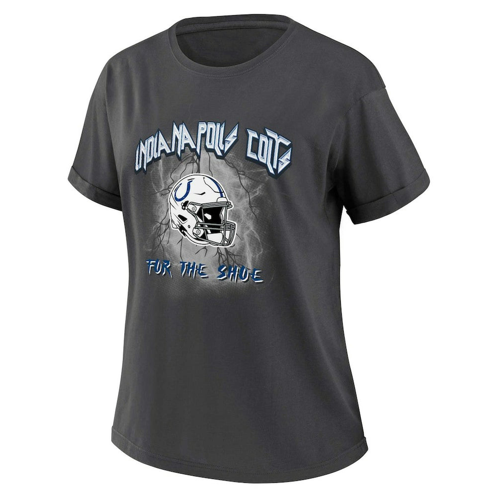 Indianapolis Colts WEAR by Erin Andrews Women's Boyfriend T-Shirt - Charcoal online