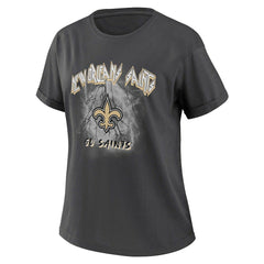 New Orleans Saints WEAR by Erin Andrews Women's Boyfriend T-Shirt - Charcoal cheap