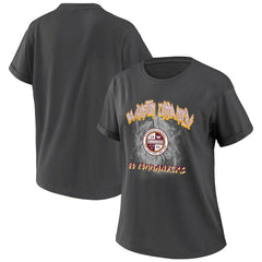 Washington Commanders WEAR by Erin Andrews Women's Boyfriend T-Shirt - Charcoal discount