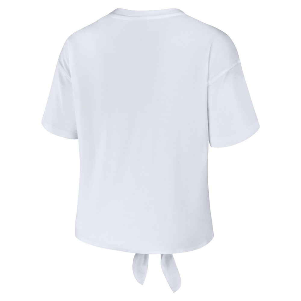 Tennessee Titans WEAR by Erin Andrews Women's Front Tie Retro T-Shirt - White discount