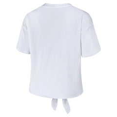 Tennessee Titans WEAR by Erin Andrews Women's Front Tie Retro T-Shirt - White discount