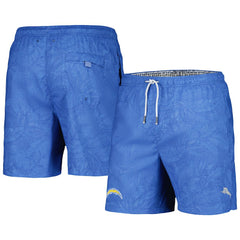 Los Angeles Chargers Naples Layered Leaves Swim Shorts - Powder Blue cheap