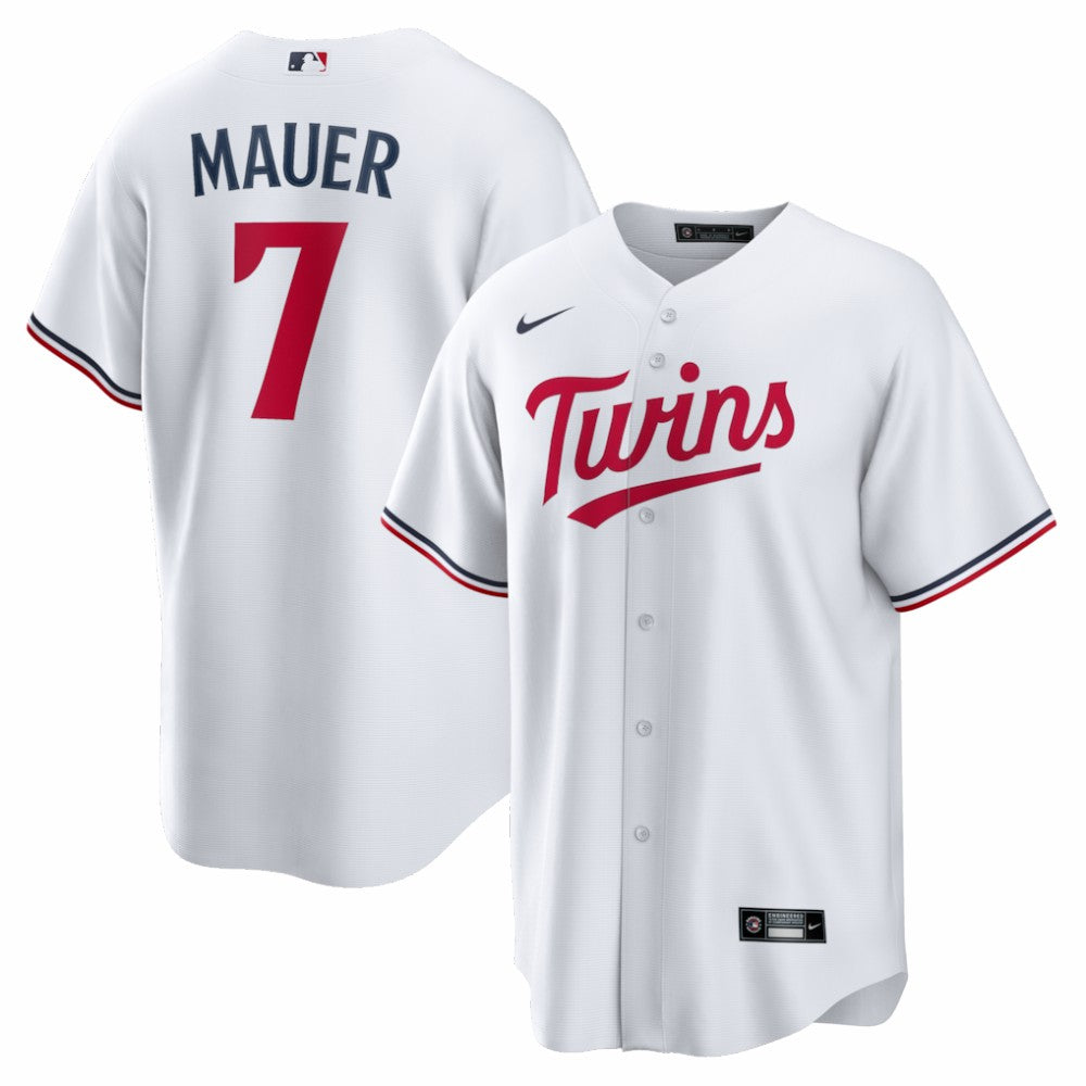 Joe Mauer Minnesota Twins Home Retired Player Replica Jersey White