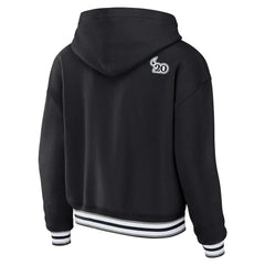 Las Vegas Raiders WEAR by Erin Andrews Women's Lace-Up Pullover Hoodie - Black online