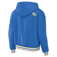 Los Angeles Chargers WEAR by Erin Andrews Women's Lace-Up Pullover Hoodie - Powder Blue outlet
