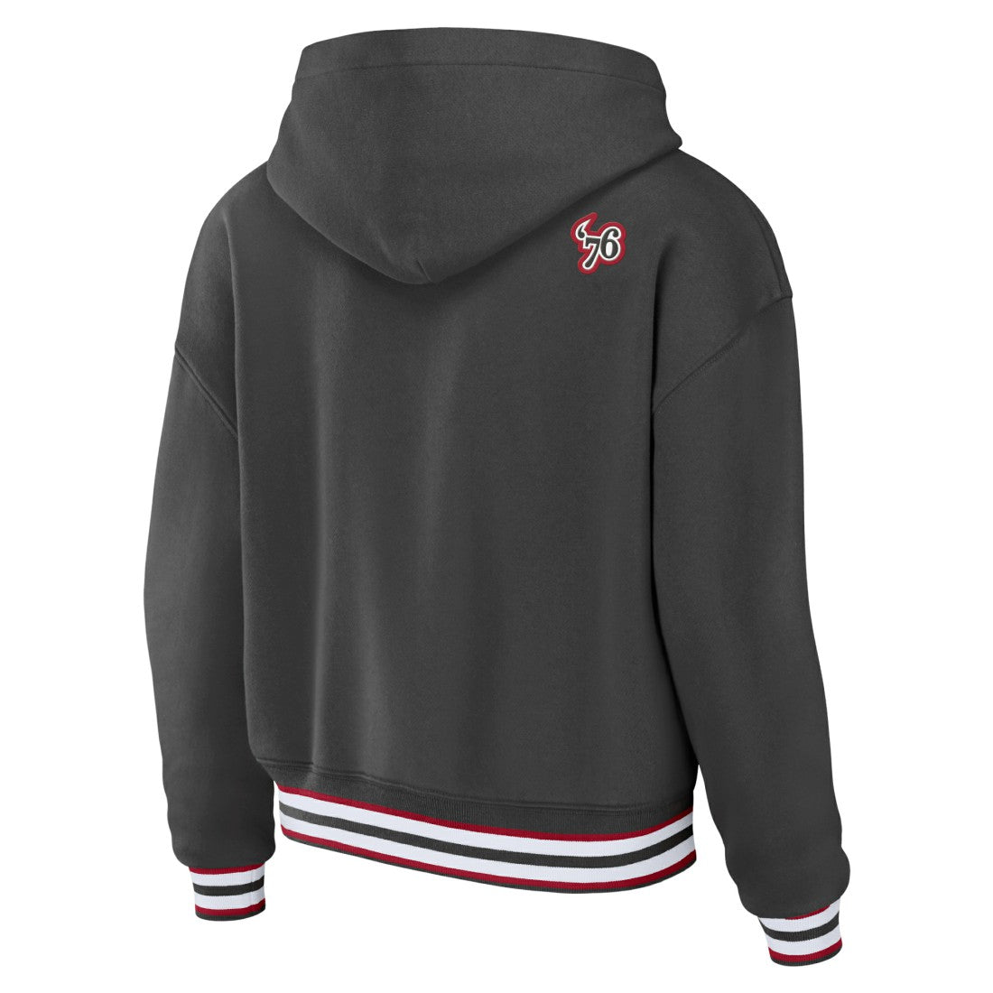 Tampa Bay Buccaneers WEAR by Erin Andrews Women's Lace-Up Pullover Hoodie - Pewter discount