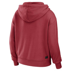 Arizona Cardinals WEAR by Erin Andrews Women's Color Block Light Weight Modest Crop Full-Zip Hoodie - Cardinal/White online
