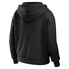 New Orleans Saints WEAR by Erin Andrews Women's Color Block Light Weight Modest Crop Full-Zip Hoodie - Black/White discount