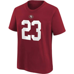 Christian McCaffrey San Francisco 49ers Youth Player Name & Number T-Shirt - Scarlet cheap
