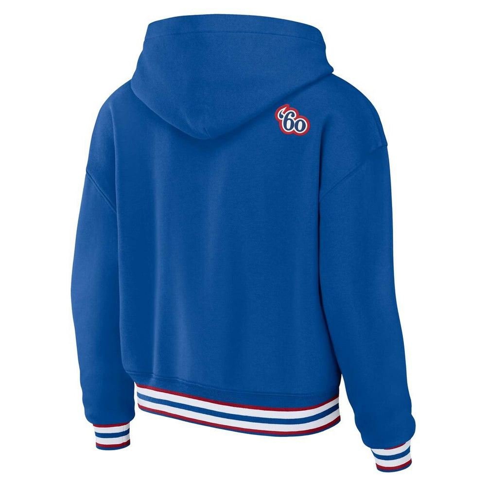 Buffalo Bills WEAR by Erin Andrews Women's Plus Size Lace-Up Pullover Hoodie - Royal for sale