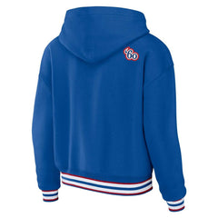 Buffalo Bills WEAR by Erin Andrews Women's Plus Size Lace-Up Pullover Hoodie - Royal for sale