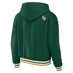 Green Bay Packers WEAR by Erin Andrews Women's Plus Size Lace-Up Pullover Hoodie - Green cheap