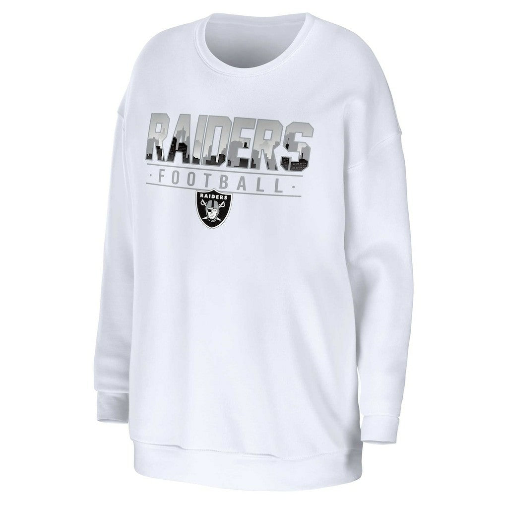Las Vegas Raiders WEAR by Erin Andrews Women's Domestic Pullover Sweatshirt - White outlet