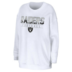 Las Vegas Raiders WEAR by Erin Andrews Women's Domestic Pullover Sweatshirt - White outlet