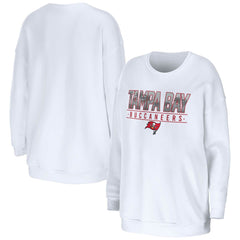 Tampa Bay Buccaneers WEAR by Erin Andrews Women's Domestic Pullover Sweatshirt - White discount