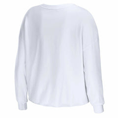 Arizona Cardinals WEAR by Erin Andrews Women's Domestic Cropped Long Sleeve T-Shirt - White sale