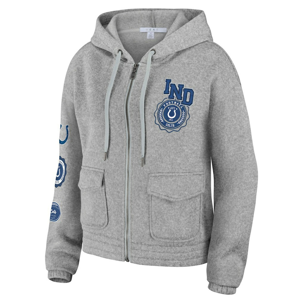 Indianapolis Colts WEAR by Erin Andrews Women's Full-Zip Hoodie - Heather Gray outlet