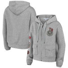 Tampa Bay Buccaneers WEAR by Erin Andrews Women's Full-Zip Hoodie - Heather Gray for sale