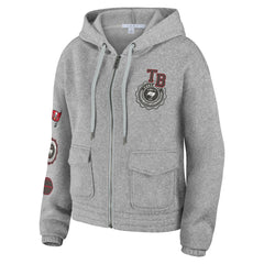 Tampa Bay Buccaneers WEAR by Erin Andrews Women's Full-Zip Hoodie - Heather Gray for sale
