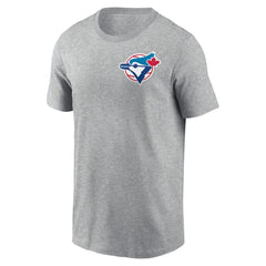 Toronto Blue Jays Cooperstown Collection Large Logo 2-Hit T-Shirt Heather Gray