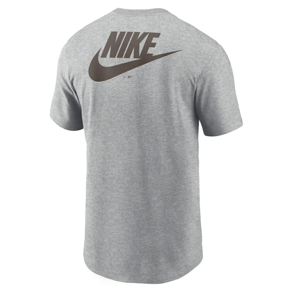San Diego Padres Cooperstown Collection Large Logo 2-Hit T-Shirt Heather Gray