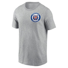 Detroit Tigers Cooperstown Collection Large Logo 2-Hit T-Shirt Heather Gray