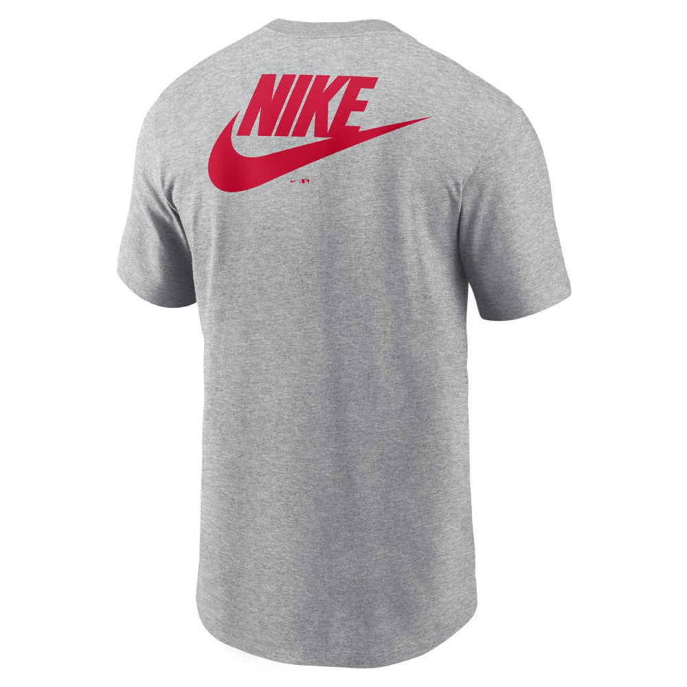 Cincinnati Reds Cooperstown Collection Large Logo 2-Hit T-Shirt Heather Gray
