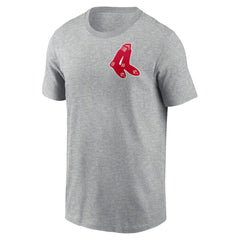 Boston Red Sox Cooperstown Collection Large Logo 2-Hit T-Shirt Heather Gray