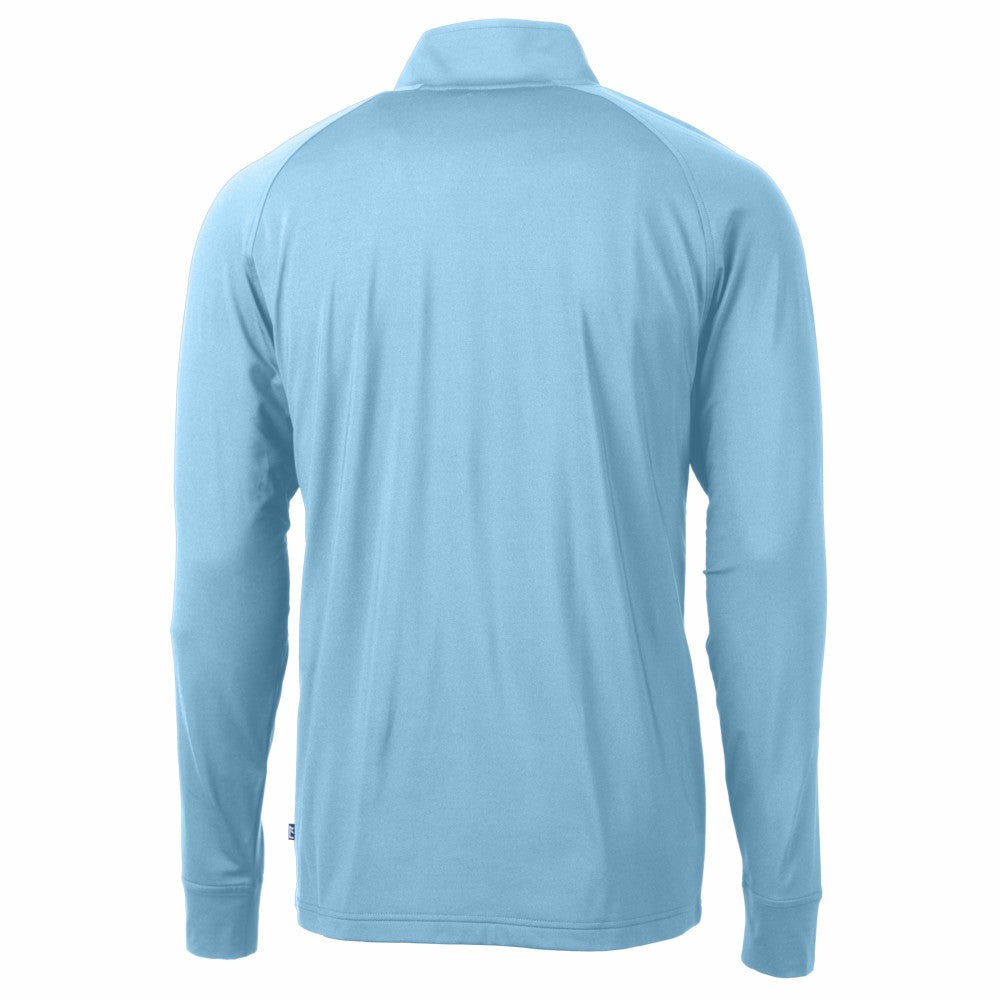 Kansas City Royals Cutter & Buck Adapt Eco Knit Stretch Recycled Quarter-Zip Pullover Top Light Blue