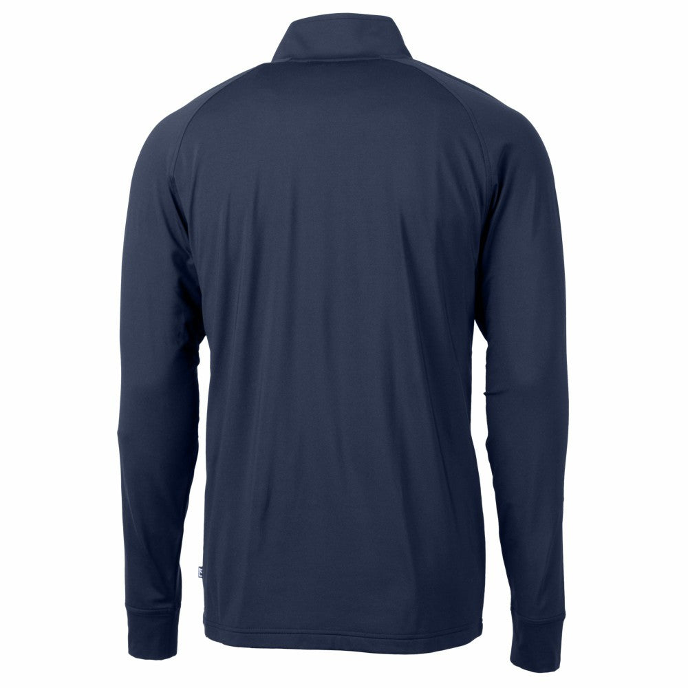 Kansas City Royals Cutter & Buck Adapt Eco Knit Stretch Recycled Quarter-Zip Pullover Top Navy