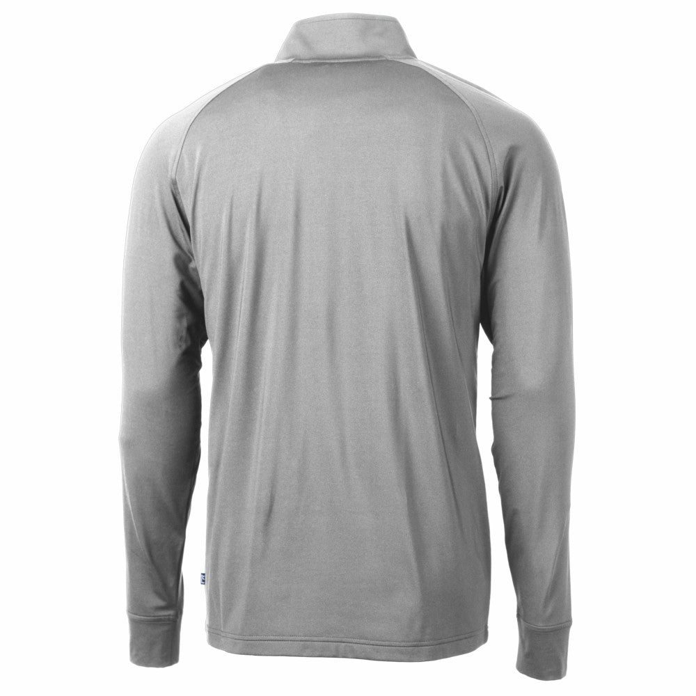 Kansas City Royals Cutter & Buck Adapt Eco Knit Stretch Recycled Quarter-Zip Pullover Top Gray