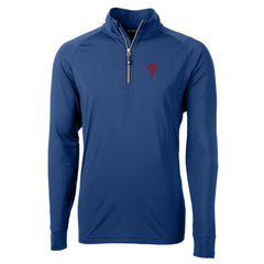 Philadelphia Phillies Cutter & Buck Adapt Eco Knit Stretch Recycled Quarter-Zip Pullover Top Royal