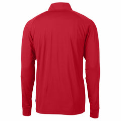 Cleveland Guardians Cutter & Buck Adapt Eco Knit Stretch Recycled Quarter-Zip Pullover Top Red