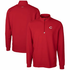 Cincinnati Reds Cutter & Buck Traverse Stretch Quarter-Zip Pullover Top Red