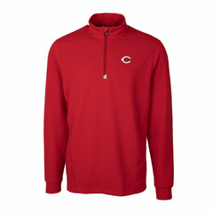 Cincinnati Reds Cutter & Buck Traverse Stretch Quarter-Zip Pullover Top Red