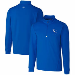 Kansas City Royals Cutter & Buck Traverse Stretch Quarter-Zip Pullover Top Royal